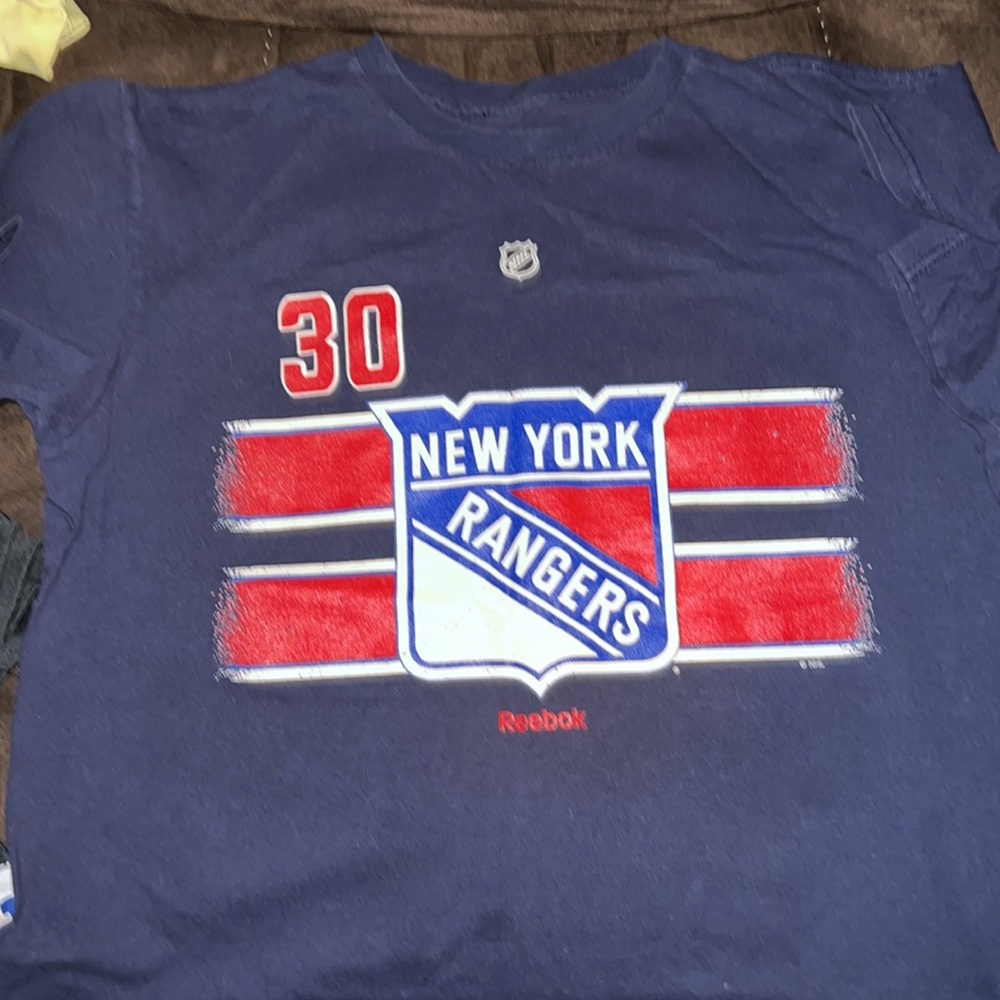 Men’s Reebok NY RANGERS NHL #30 Lundqvist T Shirt
